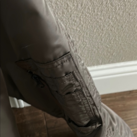 Men's Brown bomber Jacket with Fur Trim (Barney’s NYC) - Picture 6 of 11